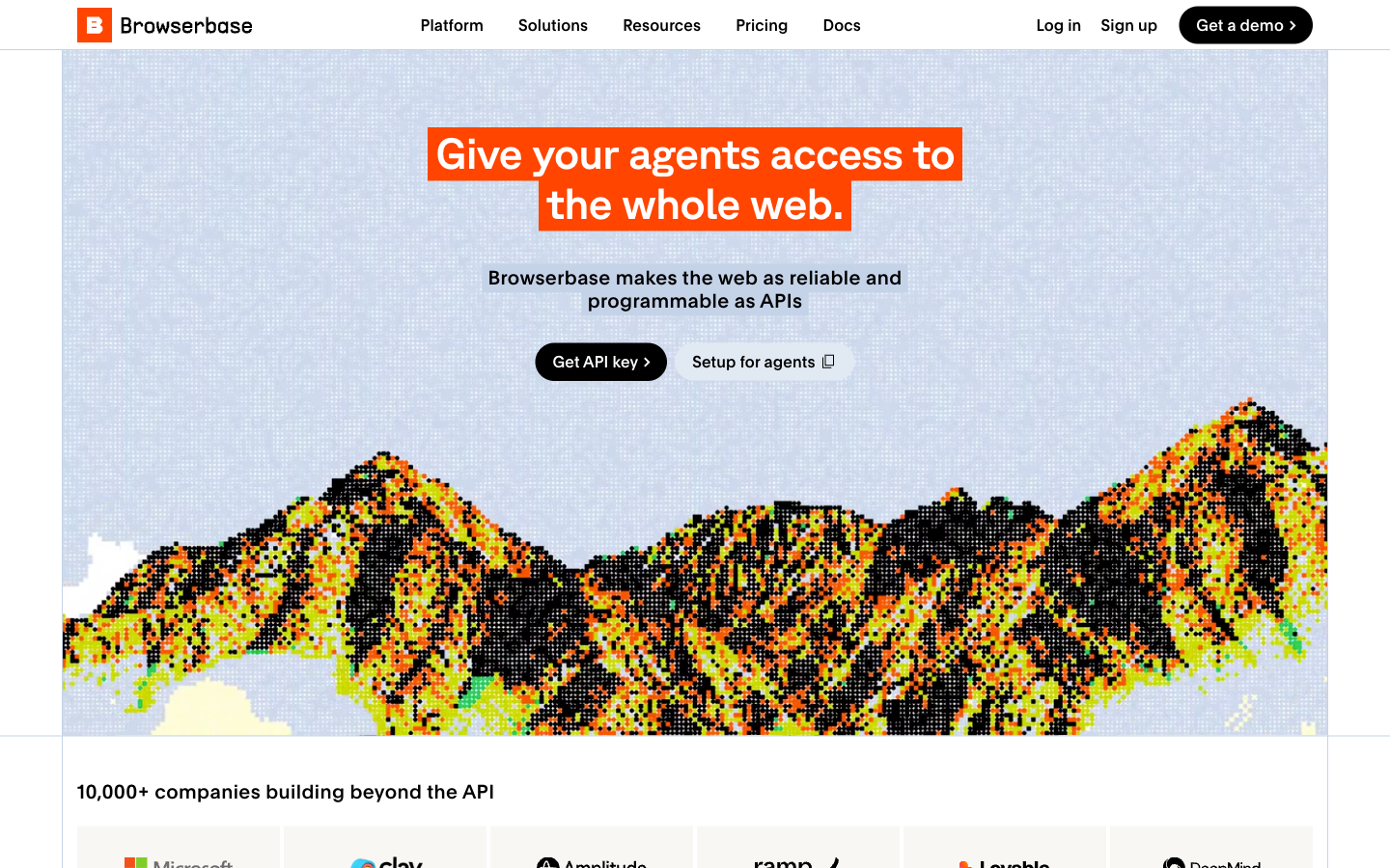 Browserbase homepage for managed cloud browser infrastructure