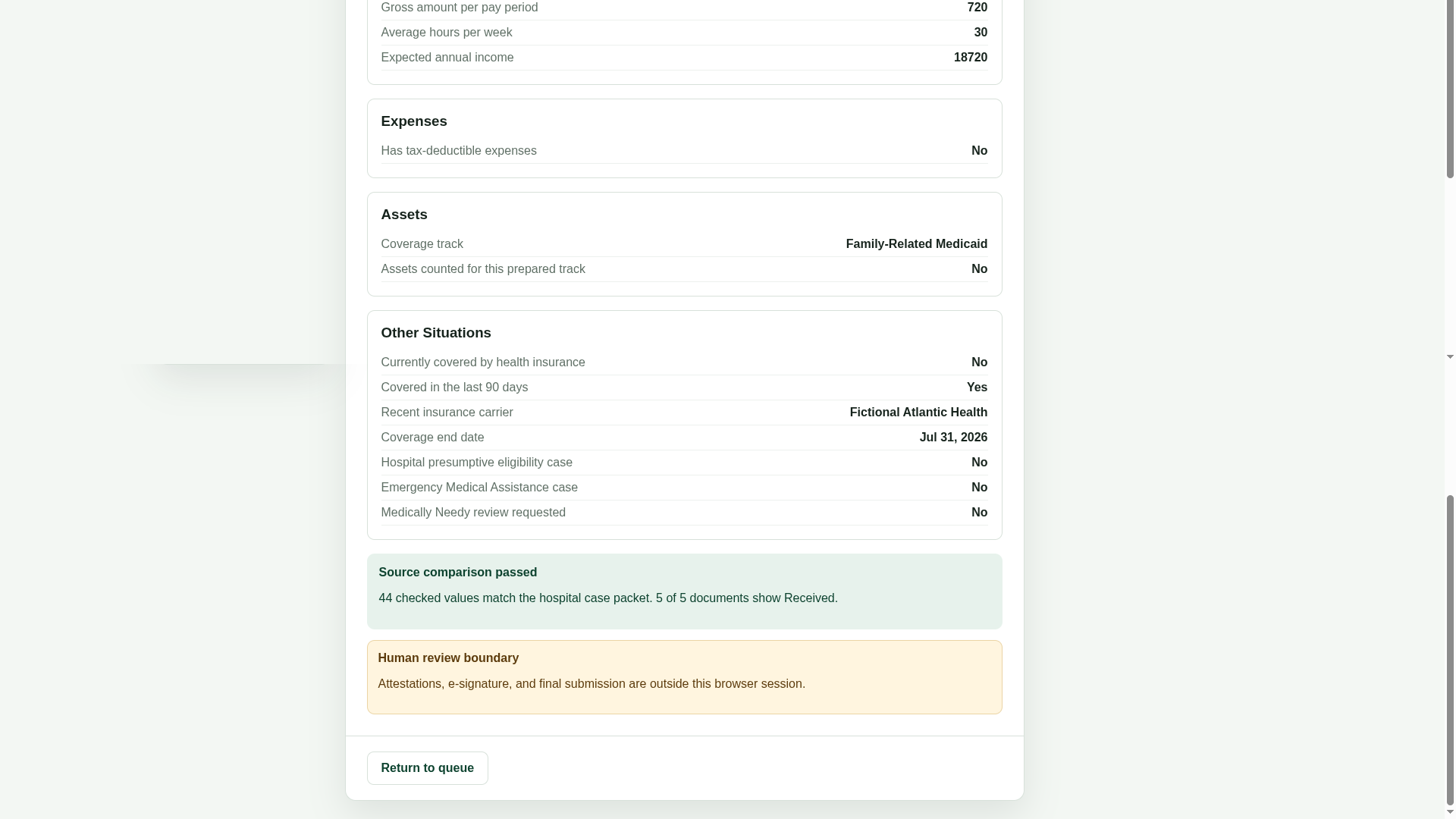 Skyvern completed the synthetic Florida application and stopped at review