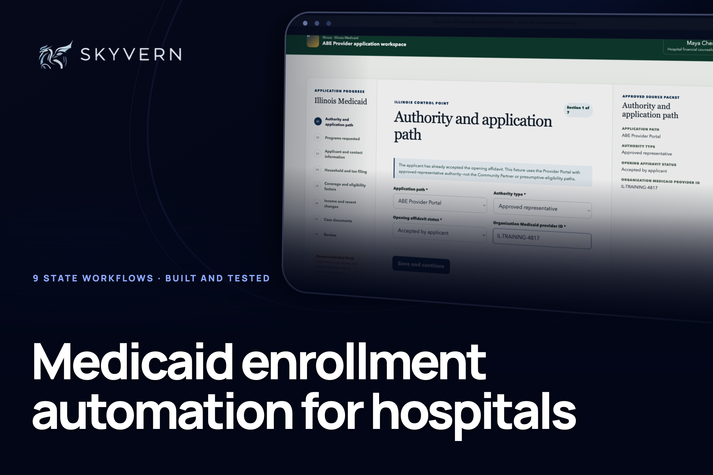 Medicaid enrollment automation across nine state workflows